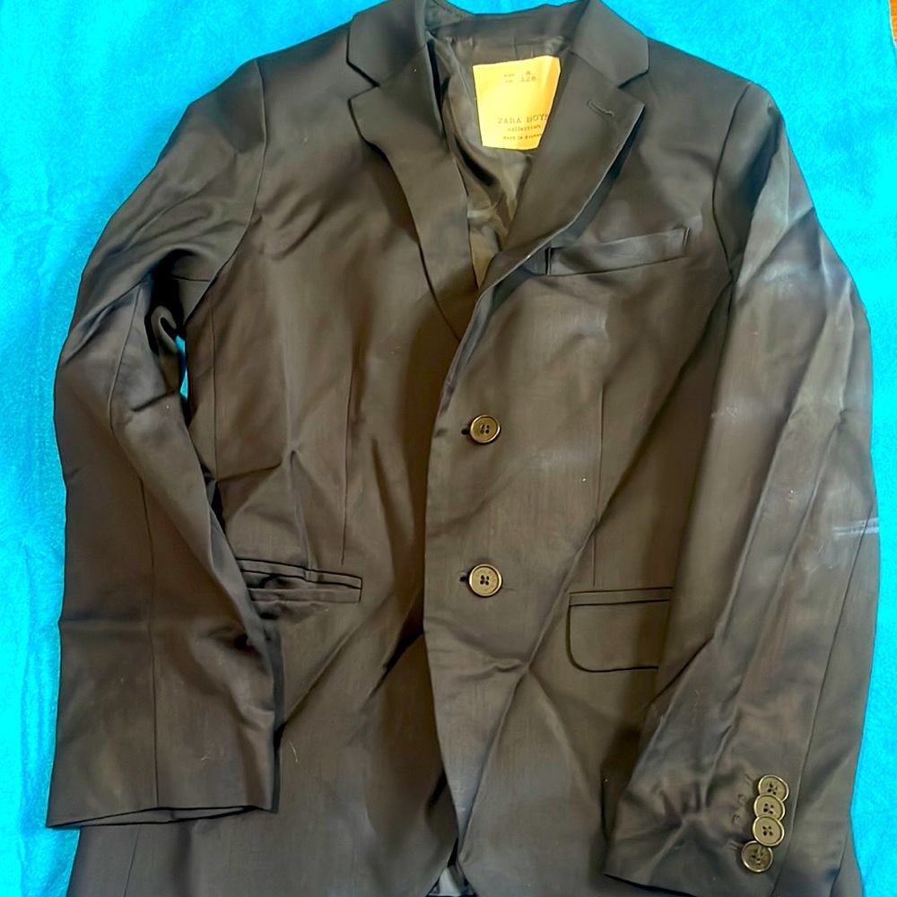 Zara boys collection black blazer size 8